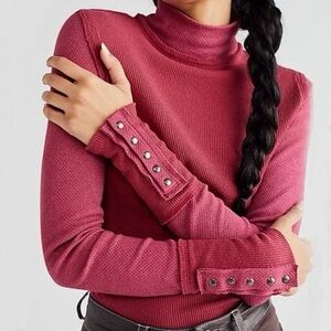 We The Free Freya Sweater Hot Pink Size M